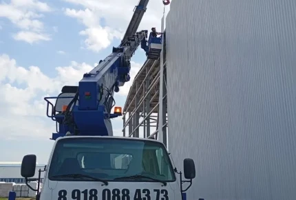 Обшивка здание профнастилом